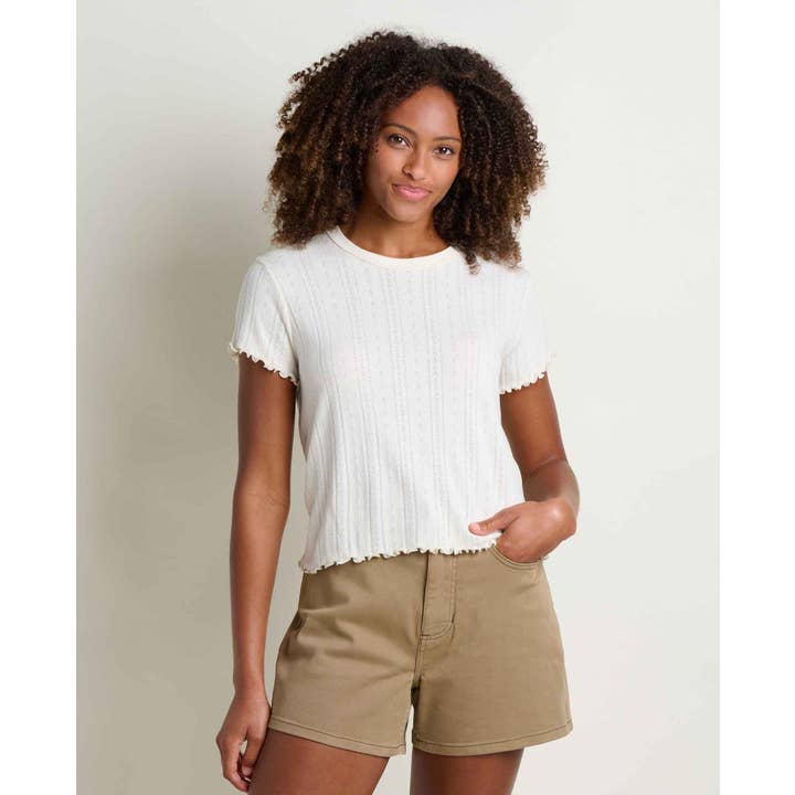 Foothill Pointelle Short Sleeve Baby Tee S26 for wholesale by Toad&Co