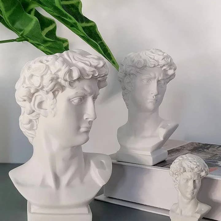 BuddhAayurveda - Venta al por mayor Escultura - Preciosa maceta con forma de cabeza de David para decoración del hogar a granel