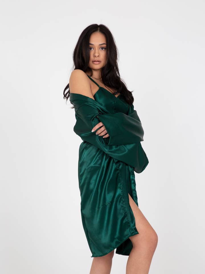 Womens Satin Robe for wholesale by AKINSANYA