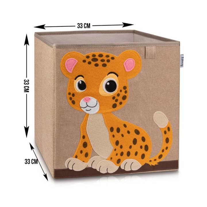 Zenker - Wholesale Storage Bin - Kids & Baby - Children's fabric storage box "tiger" on dark background, compatible with Ikea Kallax Lifeney2