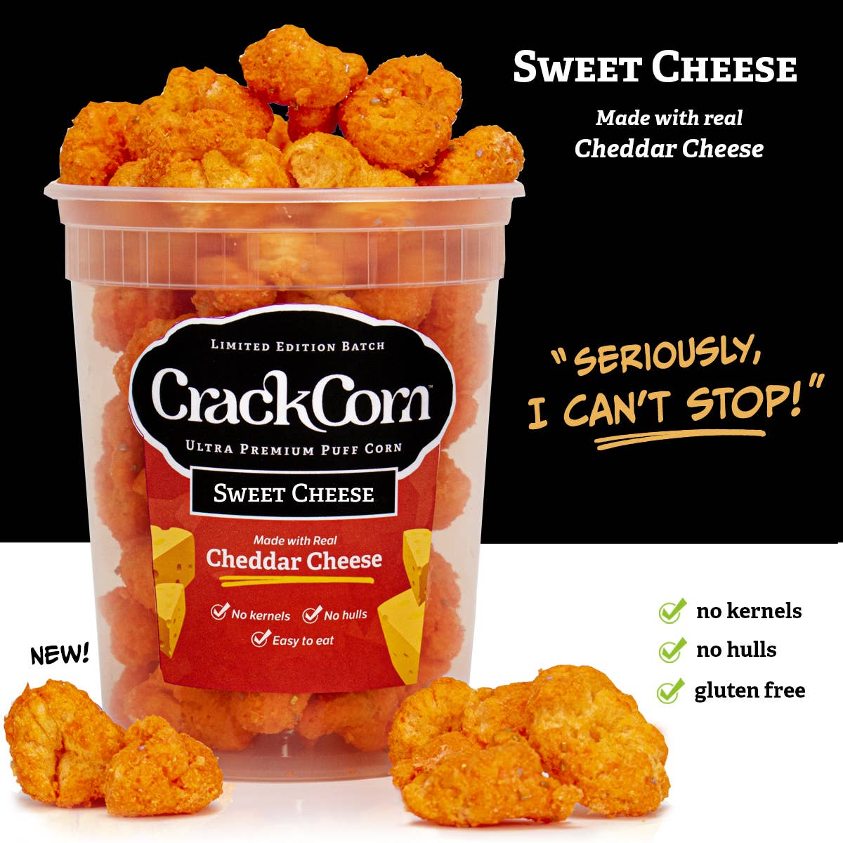 Puffy Pop / Crack Corn - Wholesale Popcorn - Crack Corn / Puffy Pop - Sweet Cheese (4 oz)2