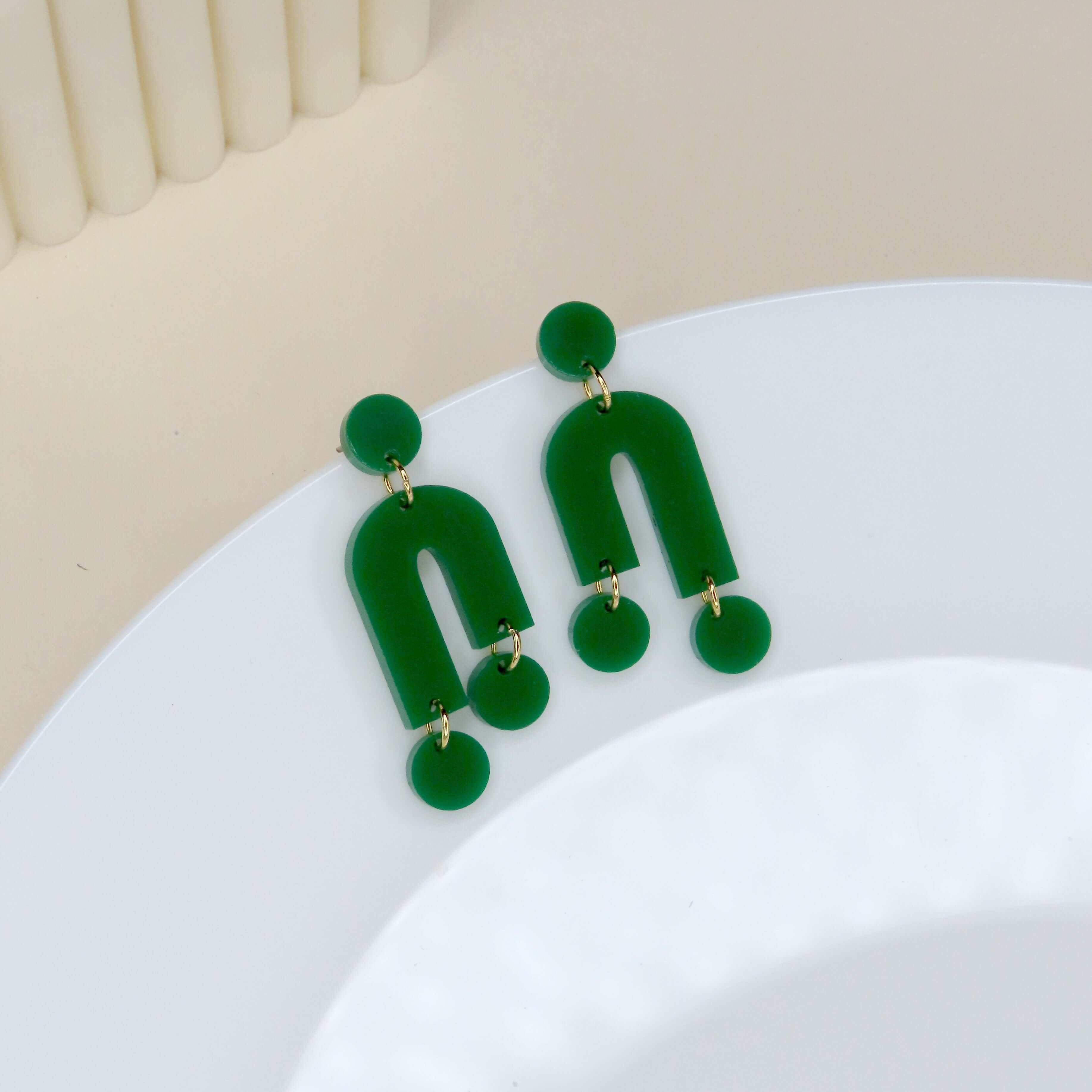 Niemalsmehrohne - Venta al por mayor Pendientes colgantes - Pendientes acrílicos Mismatch Frog Green1