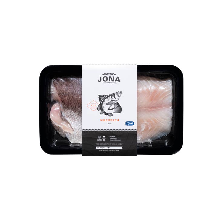 Legend of Jona - Wholesale Fish/Seafood - JONA Nile Perch Fillets  2ct - 8oz - Tray Packed