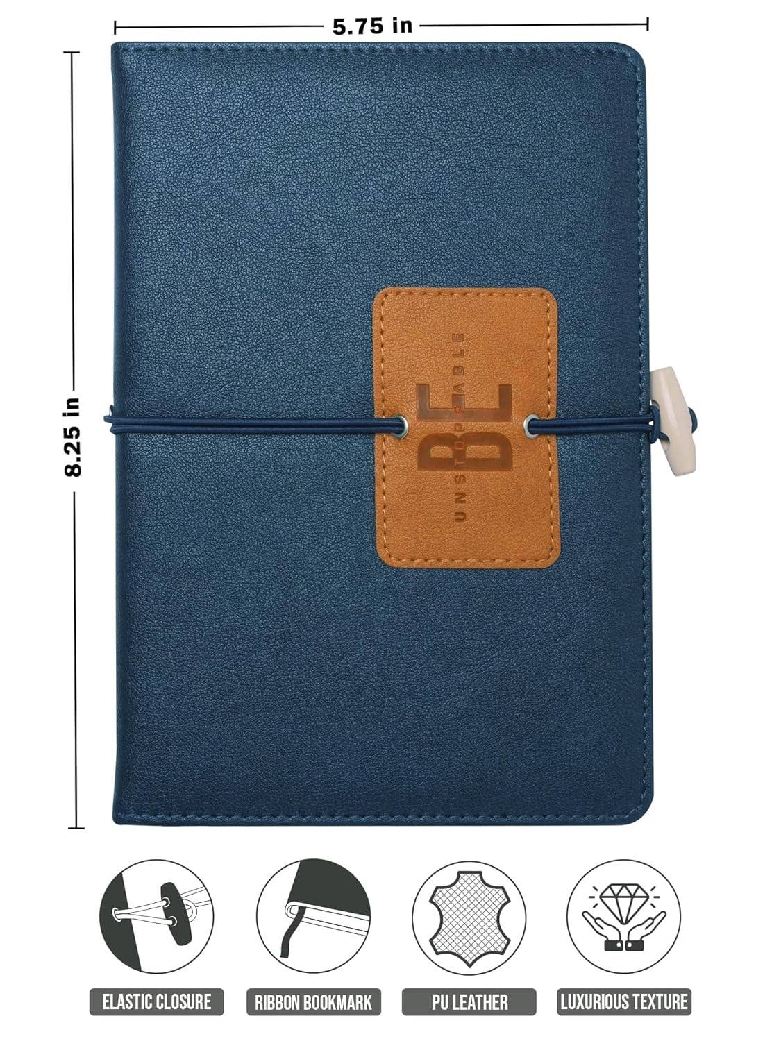 Doodle - Wholesale Notebook - A5 Executive PU Leather Notebook Hardbound - Blue1