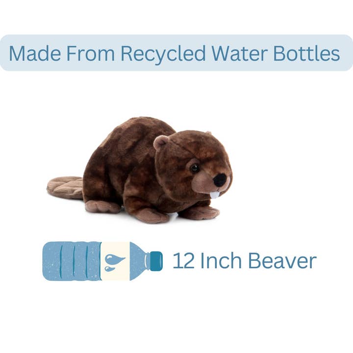 The Petting Zoo - Wholesale Stuffed/Plush Toy - Kids & Baby - 12" (30cm) Wild Onez Beaver Wild Life6