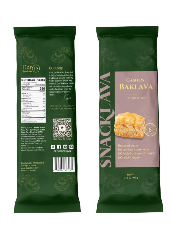 Baklava Cashew - Snacklava® | 20 Pack for wholesale by Dar Baklava, LLC