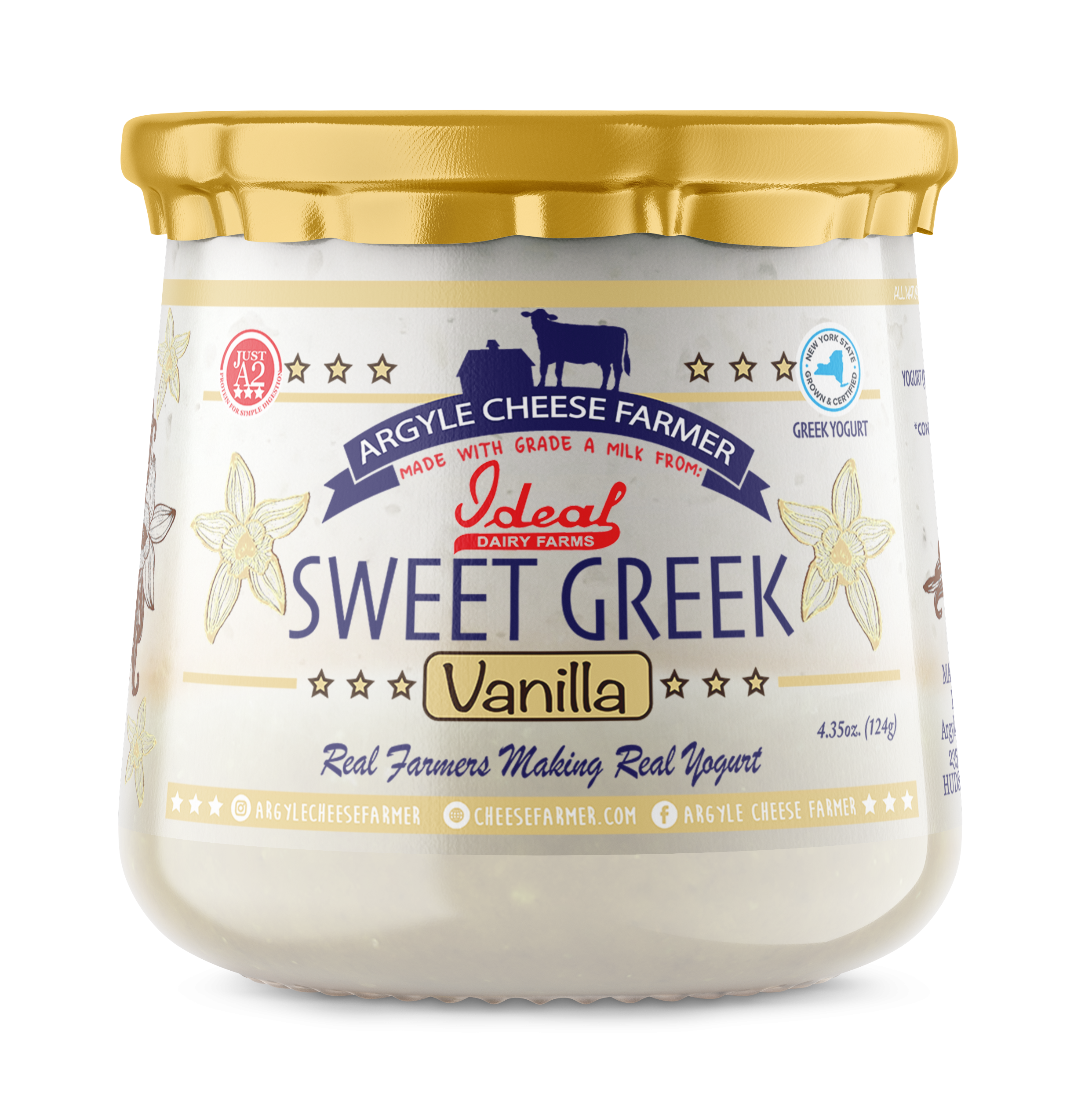 Argyle Cheese Farmer - Wholesale Cheese - Argyle Cheese Farmer Sweet Greek 4.35 oz. Yogurt7