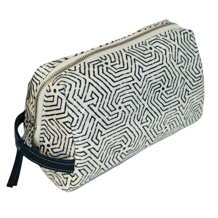 Maze Toiletry Bag in Navy for wholesale by KEE Concept