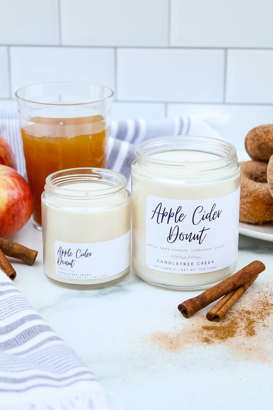 Candletree Creek - Wholesale Jar/Filled Candle - Apple Cider Donut 3.5oz Candle2