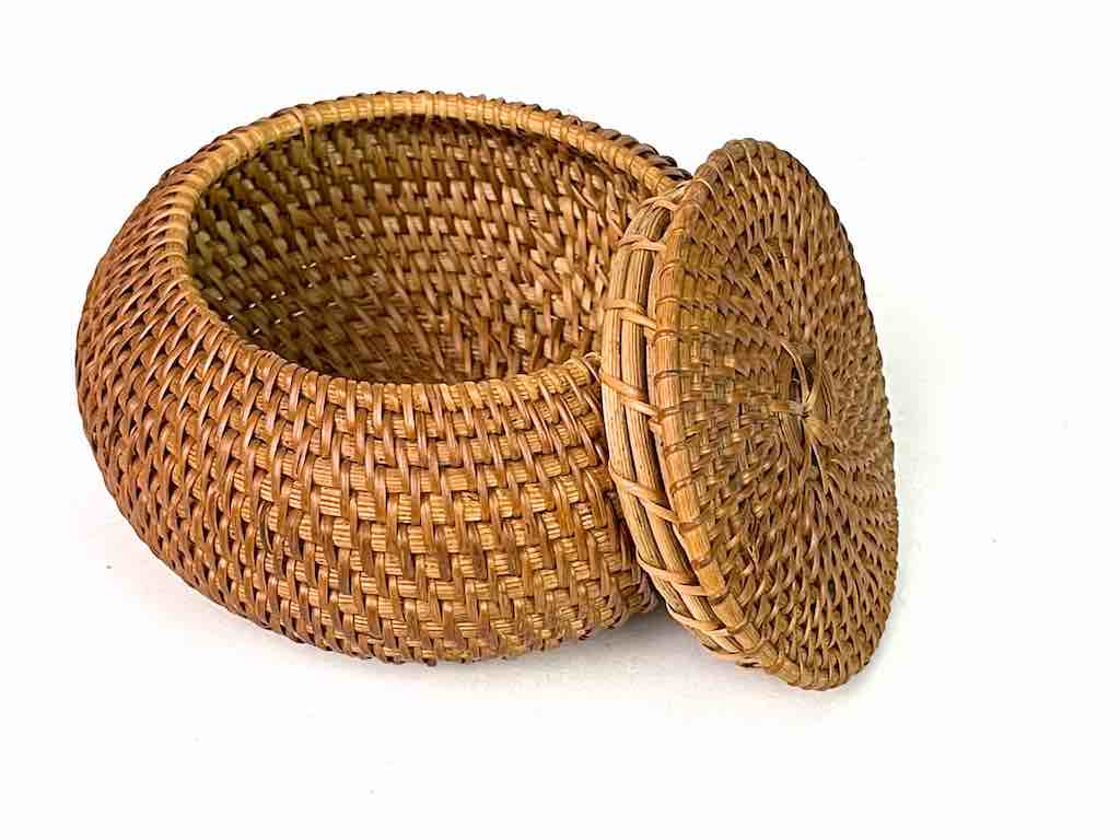 The Niger Bend - Wholesale Basket - Small Vietnamese Rattan Covered Basket - 3 sizes13