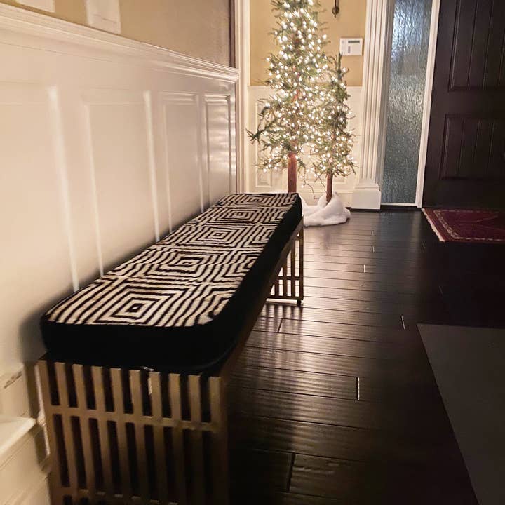 Samarra Home - Wholesale Bench - Custom Ikat Bench Cushion, Silk & Velvet Cushion Cover3