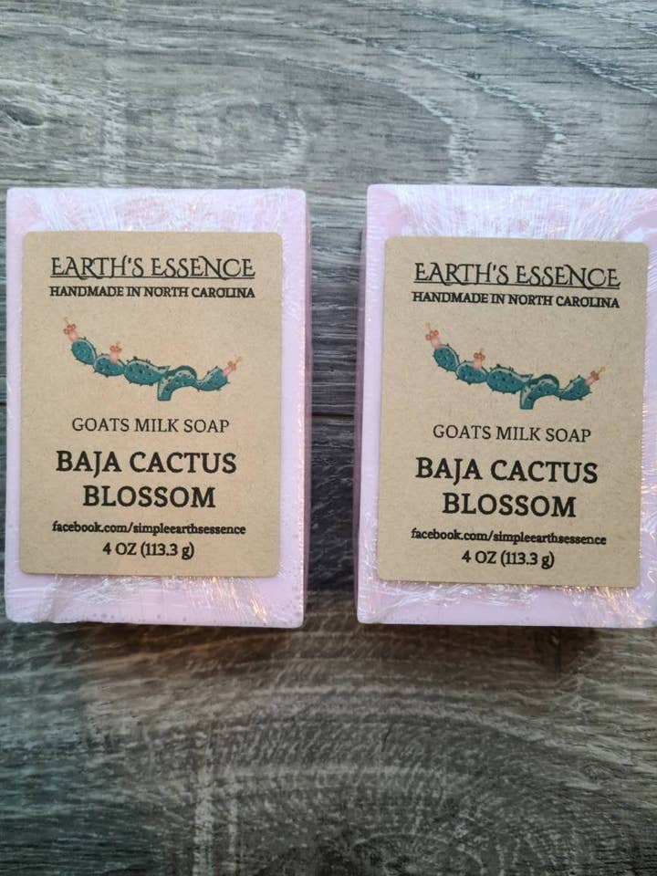 Baja Cactus Blossom 4 oz Goats Milk Soap for wholesale by Earth's Essence