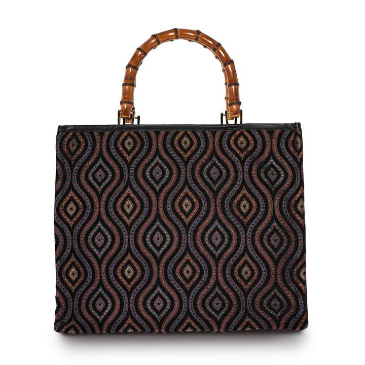 Cristina 22 - Devorè Einkaufstasche aus Samt für den Großhandel von CarolP