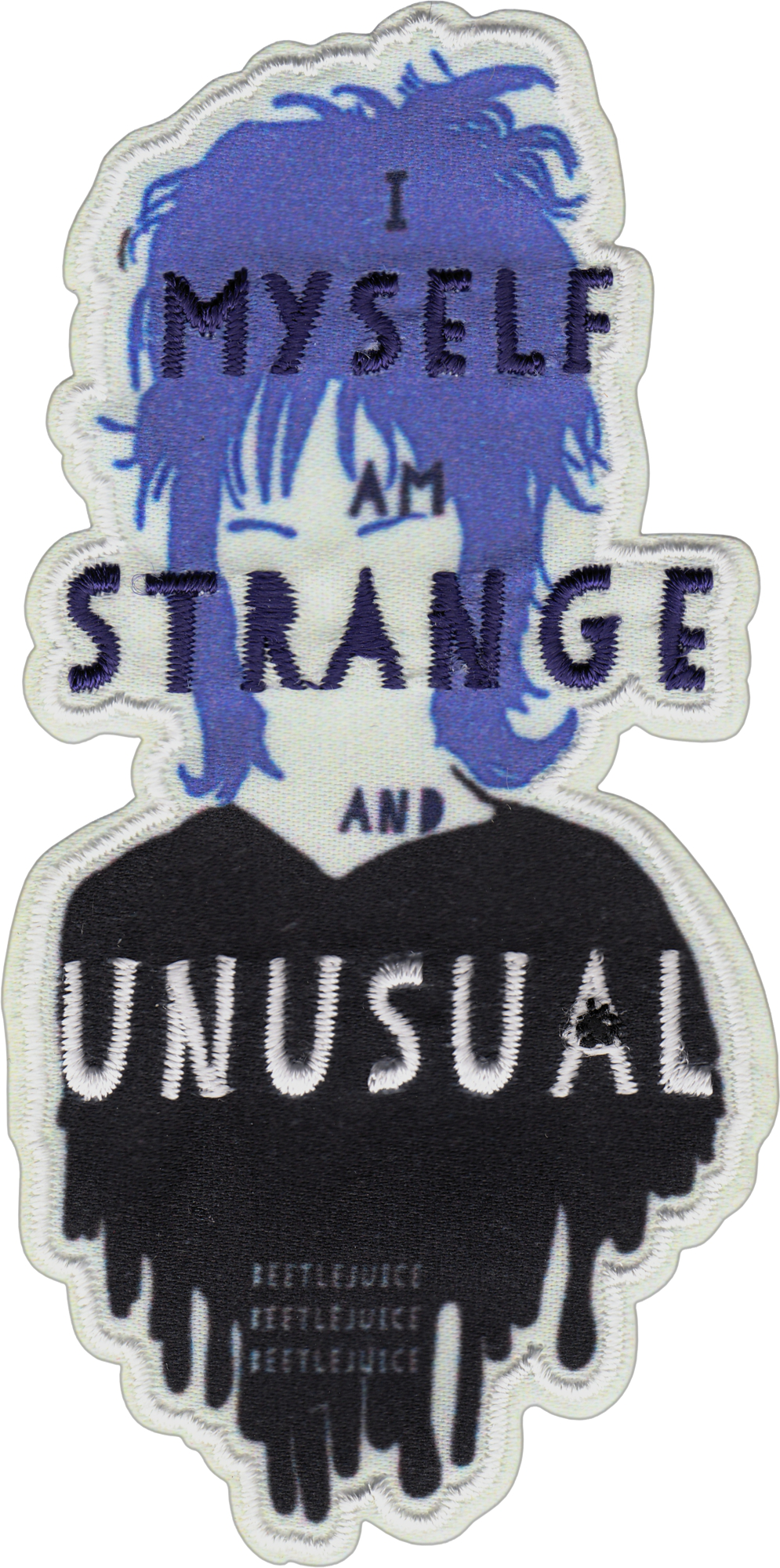 Square Deal Recordings & Supplies - Wholesale Patch - Patch - Beetlejuice - "I Myself Am Strange And Unusual" - 4"0