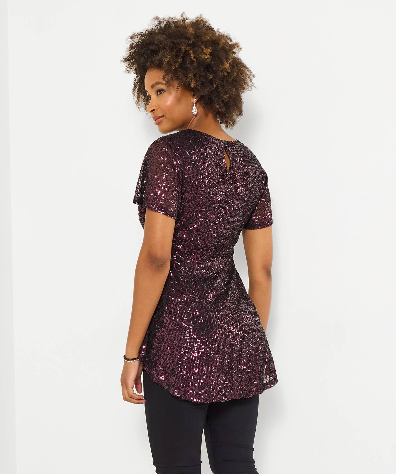 Berry Sparkle Season Sequined Top for wholesale on Faire4