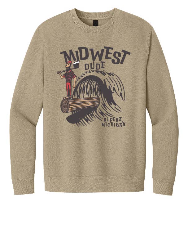 Midwest Dude Crew Sweatshirt (Custom) for wholesale by True North Threads