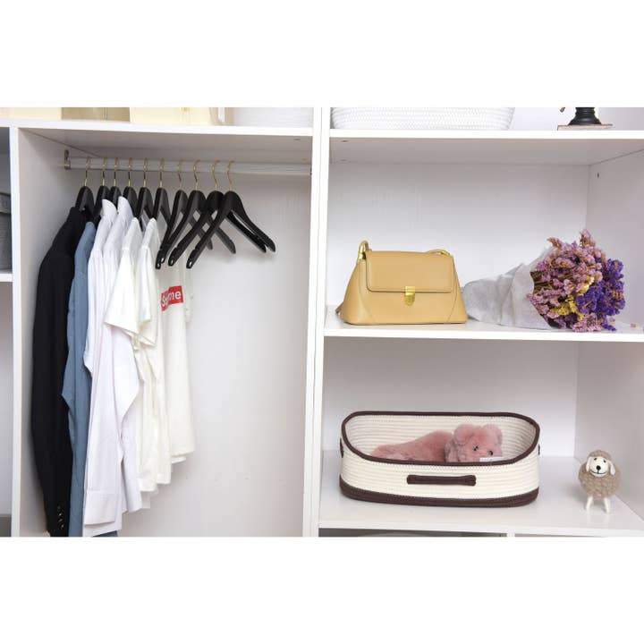 Quality Hangers - Wholesale Clothes hangers - W071 Semi Curved Wooden Hangers - Black with Gold Hook - 809