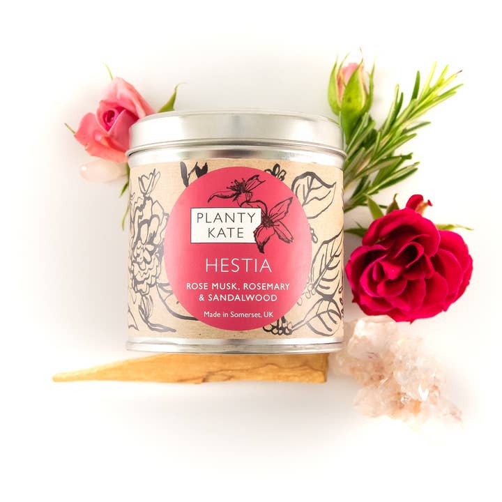 PLANTY KATE - Wholesale Reiskaarsen - Hestia Candle: Rose Musk Candle, VK, veganistisch, eco3