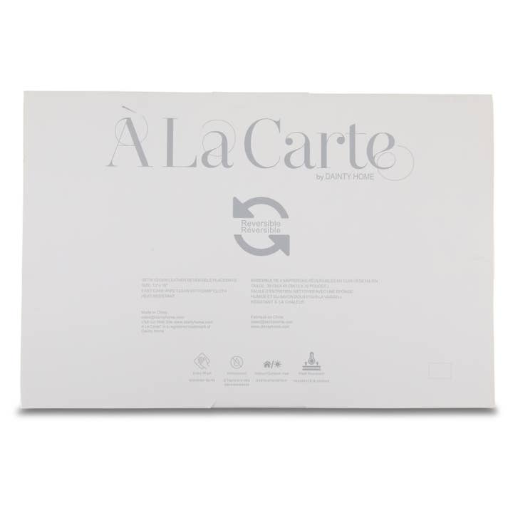 Ala Carte (By Dainty Home) - Vente Sets de table - Ensemble de 4 sets de table réversibles en cuir vegan Lausanne 30x45 cm20