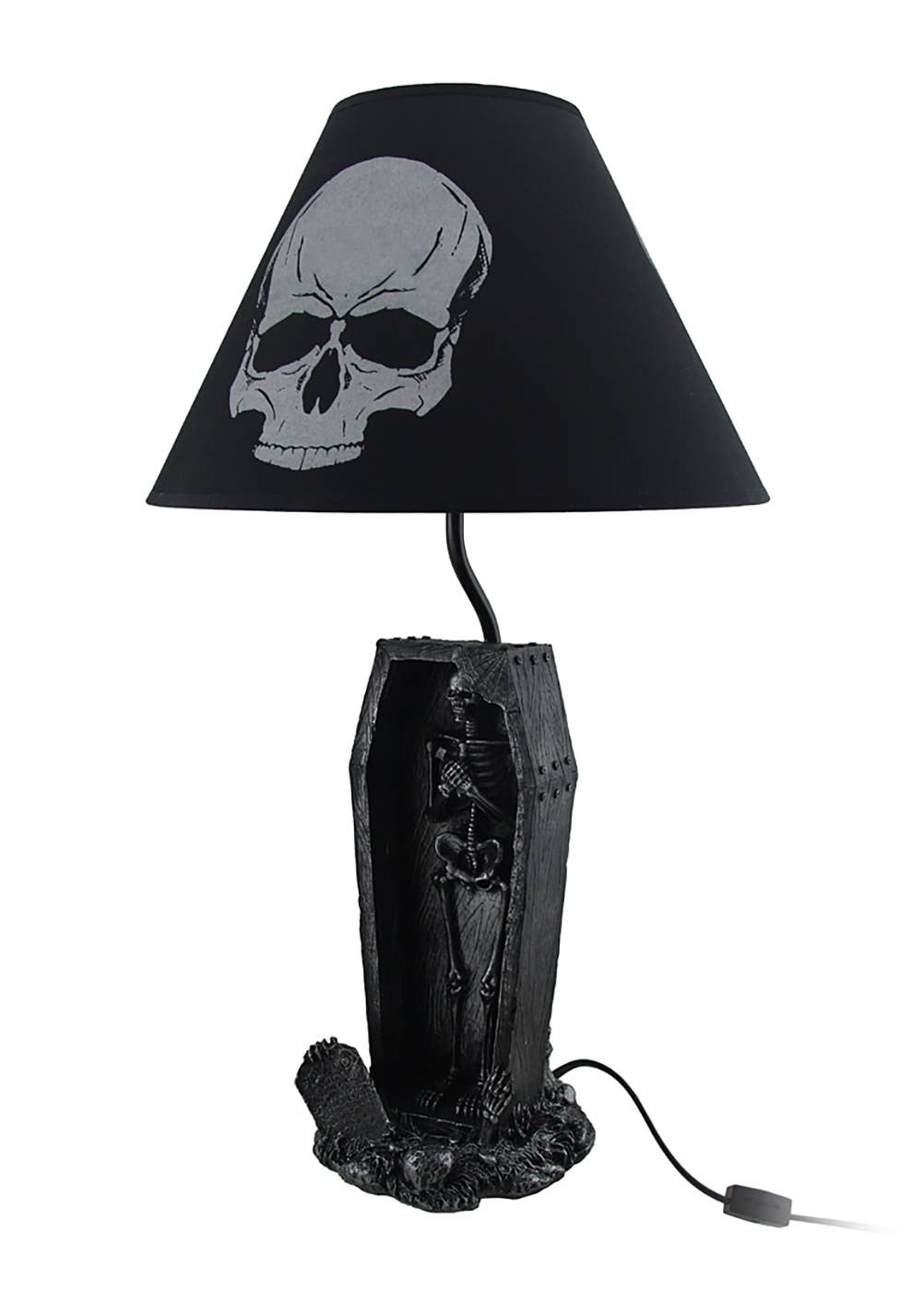 Zeckos - Wholesale Accent/bureaulamp - The Gloaming Skeleton in a Coffin Tafellamp met Skull Shade1