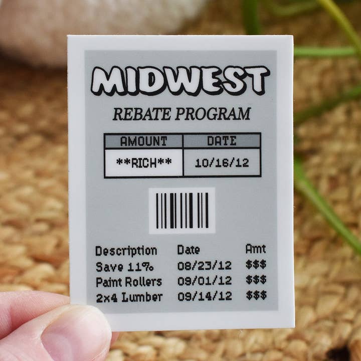 Autocollant Midwest Rich pour la vente par Wild North Co