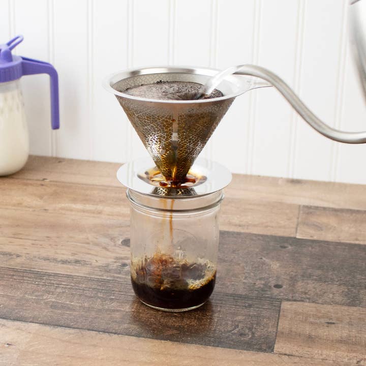 Mason Jar Lifestyle - Wholesale Pour Over & Dripper - Stainless Steel Pour Over Drip Coffee Filter for Mason Jars1