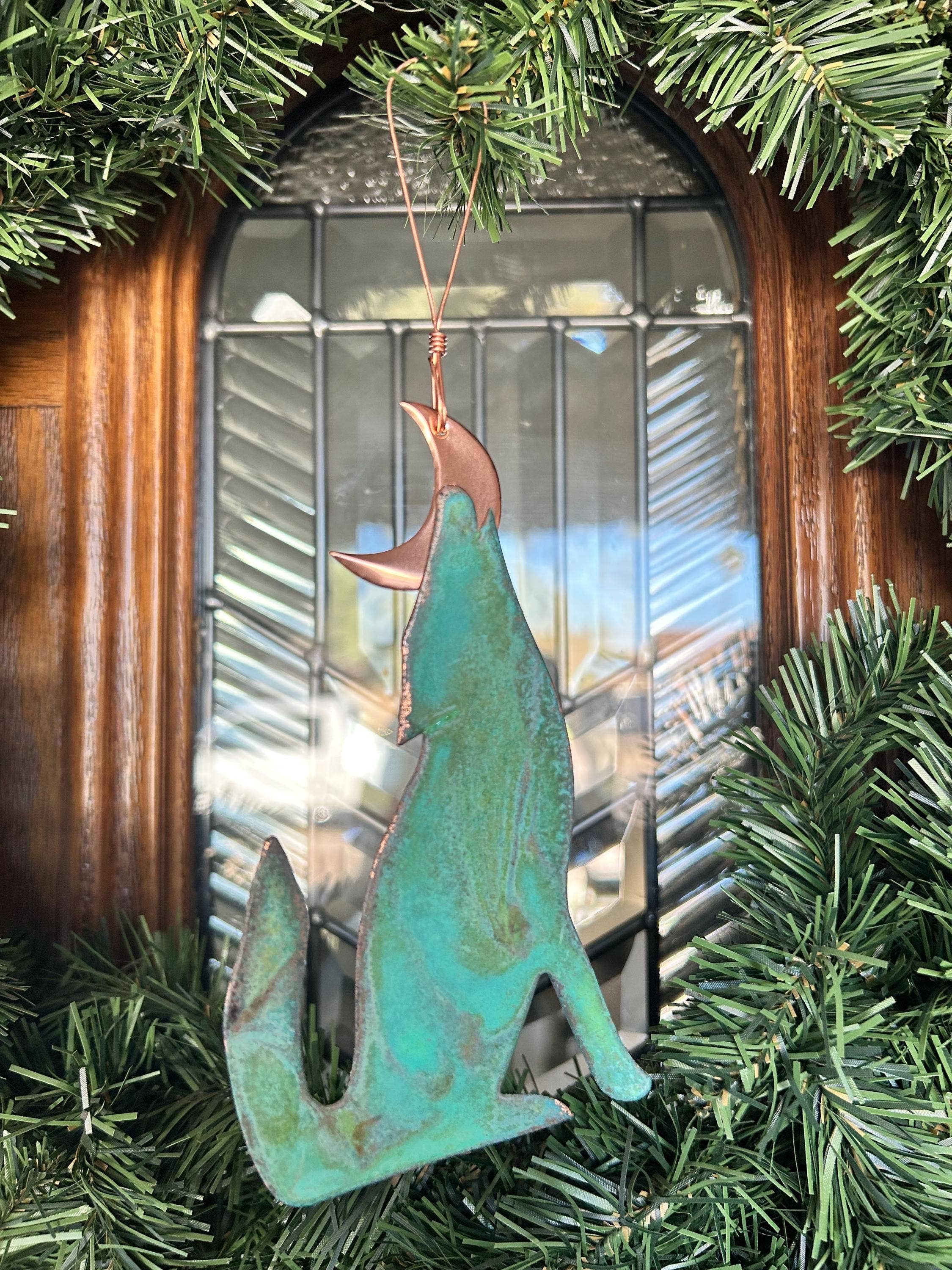 Dos Damas Designs - Wholesale Ornament - Coyote Wolf Copper Christmas Ornament4