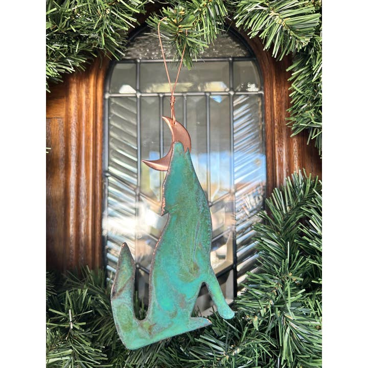 Dos Damas Designs - Wholesale Ornament - Coyote Wolf Copper Christmas Ornament4