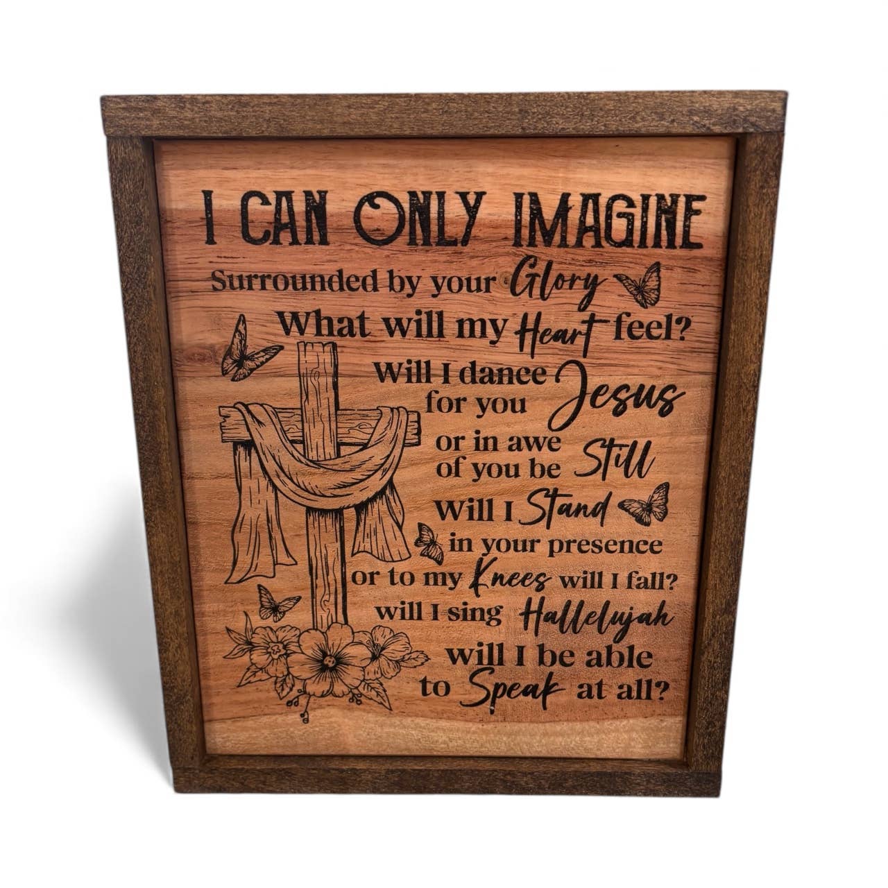 Faithful Creations Studios – Großhandel Schilder – Ich kann es mir nur vorstellen - Wandkunst aus Massivholz — 12x12 — Christlich2