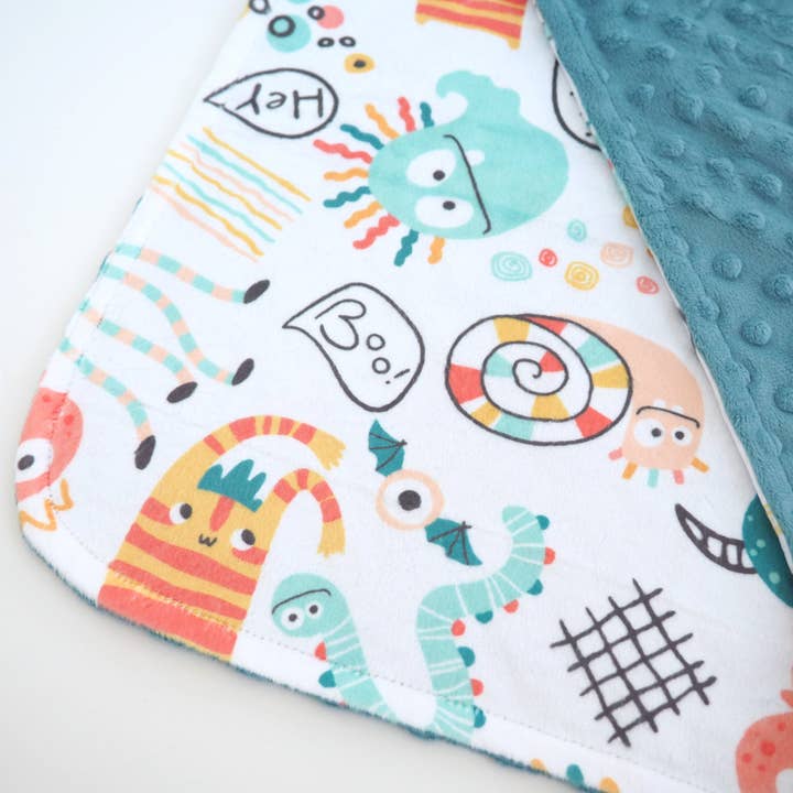 Honey Lemonade - Wholesale Security/Cuddle Blanket - Baby - Mini Minky - Monster Party