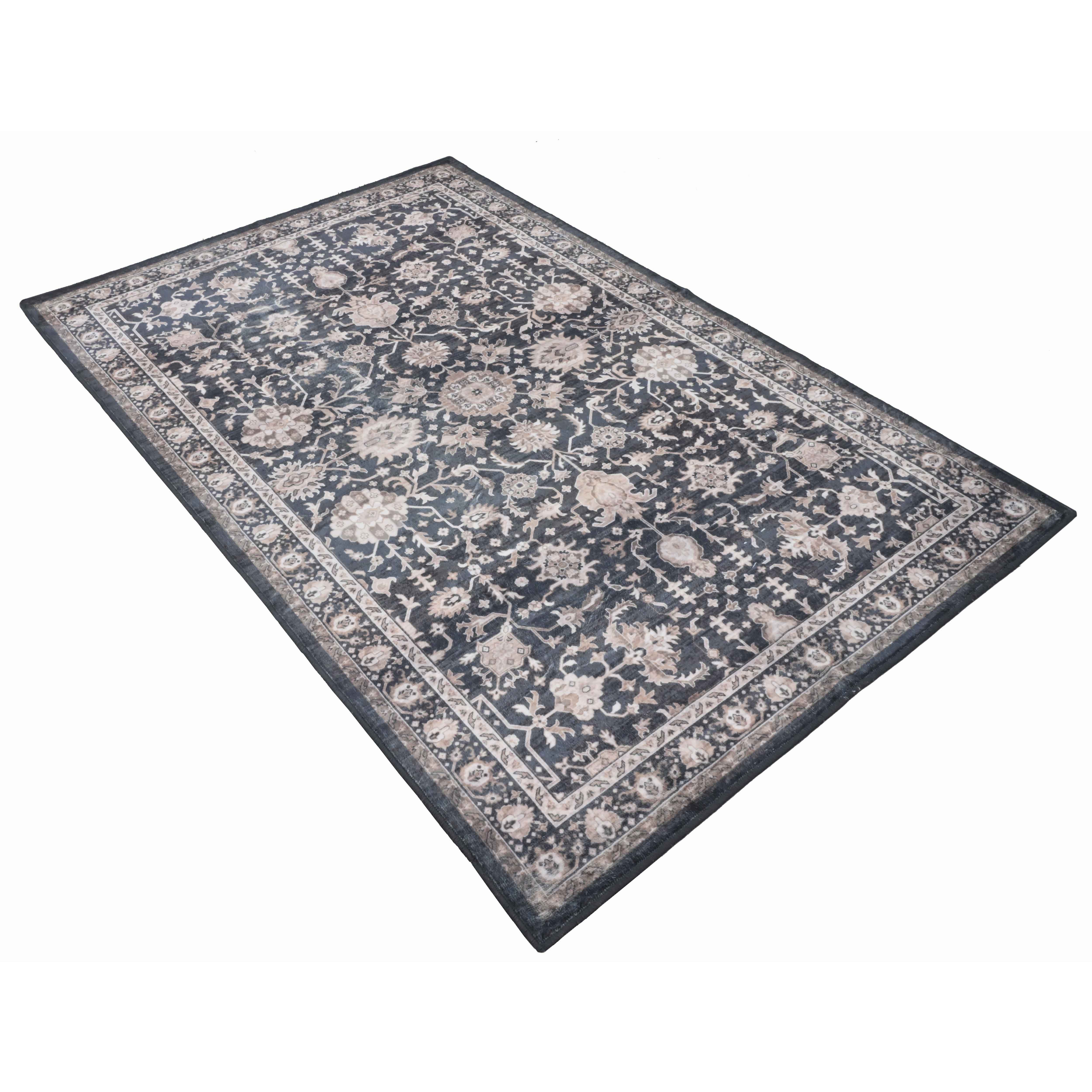 Bed Bath Fashions - Wholesale Area Rug - Bibb Home Washable Flannel Printed Accent Rug with Latex Bac23