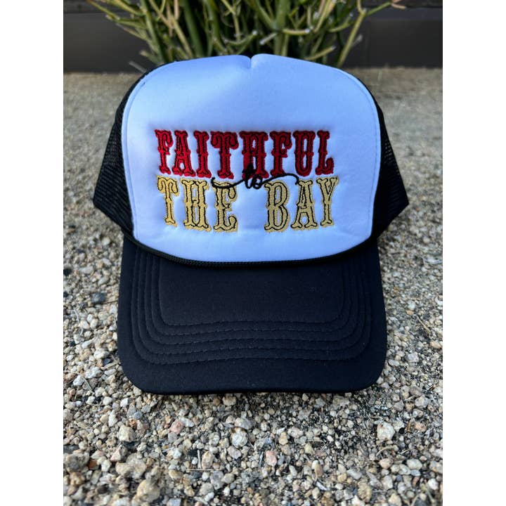 Casquette de camionneur brodée Faithful to the Bay pour la vente par Free Spirit