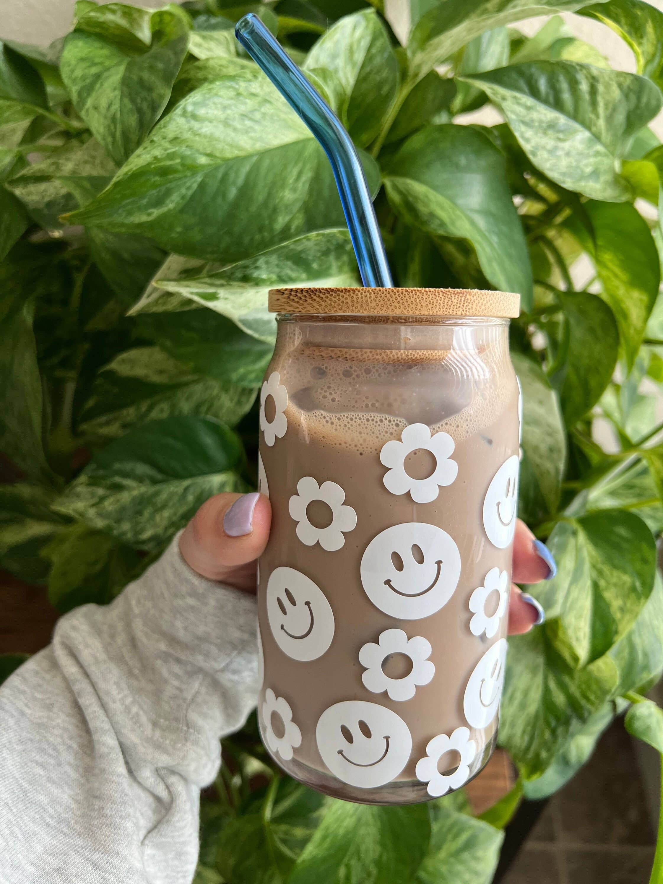 KDC Craft Shop – wholesale Dricksglas och koppar – Smiley Face blomma glas kopp4