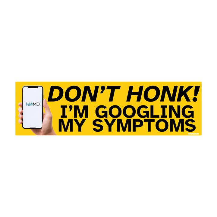 Frog Mustard Stickers - Wholesale Sticker - Don't Honk! I'm Googling my Symptoms