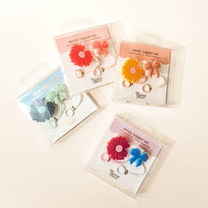 The Darling Effect - Wholesale Drinking Straw - Straw Topper Set-Tutti Frutti