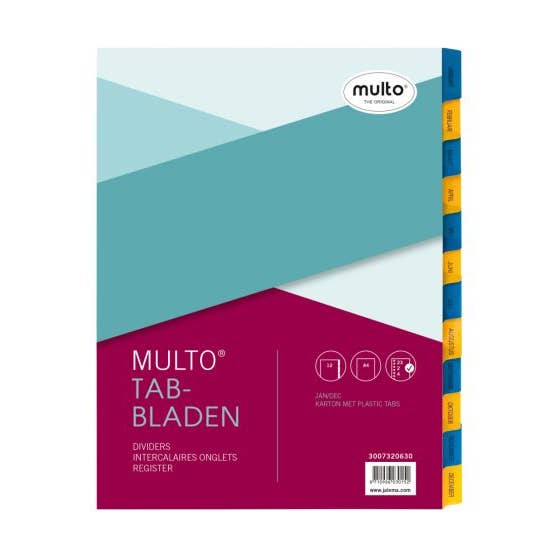 Le linguette di cartone possono. -dec.: 12 pezzi: colore blu/giallo per la vendita all'ingrosso da parte di Jalema