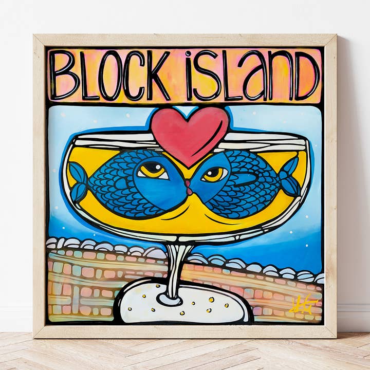 Stampa artistica Block Island, Rhode Island Coastal Art. Firmato. per la vendita all'ingrosso da parte di Atelier Vero Wholesale