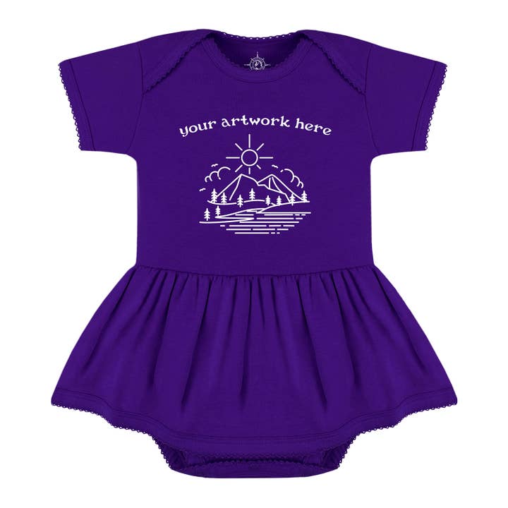 Custom Infant Picot Bodysuit Dress for wholesale by Creative Knitwear