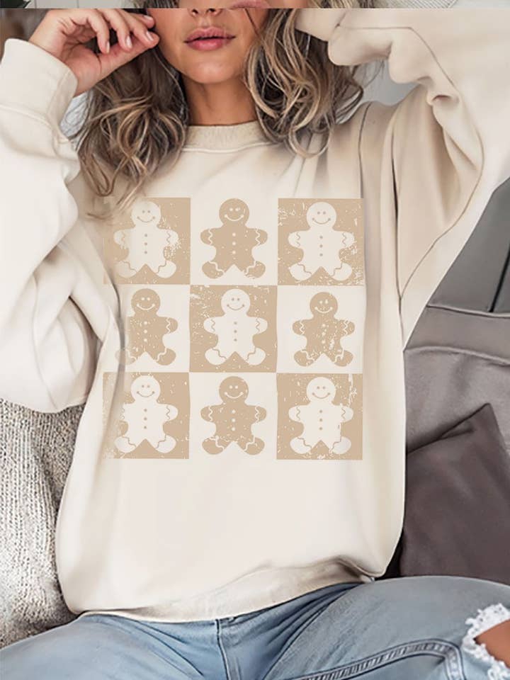 Gingerbread Graphic Sweatshirts for wholesale by DG WORLD