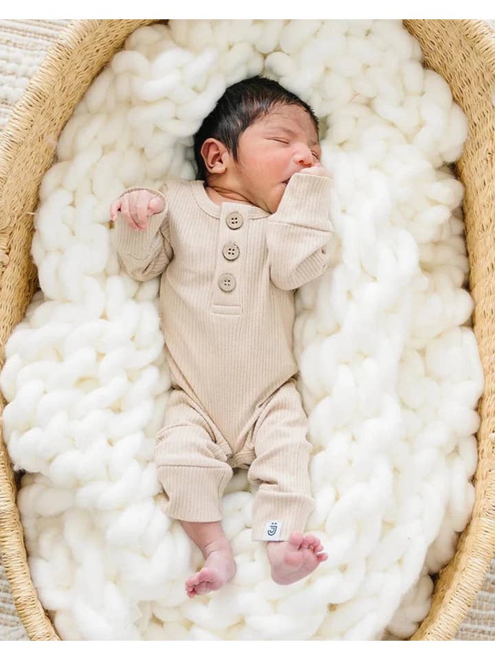 Lucky Panda Kids - Wholesale Jumpsuit - Baby - Organic Jumpsuit | Latte