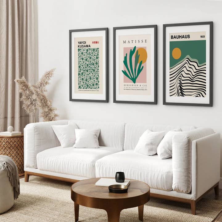 Art Lane - Wholesale Art Print - Sage Green Wall Art Print. Bauhaus, Kusama, Matisse Style