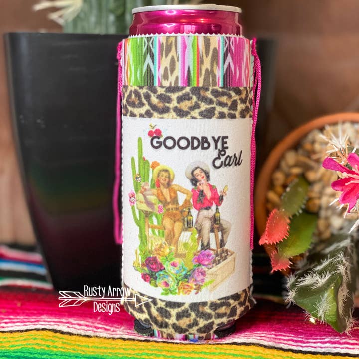 Slim Goodbye Earl Fringe Koozie for wholesale by RAD Wholesale