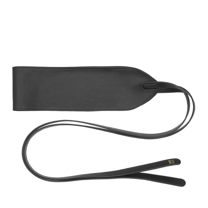 dudu - Wholesale Belt - Women's - Dudu Woman Leather Obi Sash Wrap Belt Black1