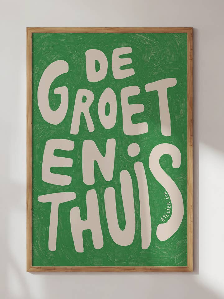 Greetings home art print - 50x70cm for wholesale by Atelier Aha