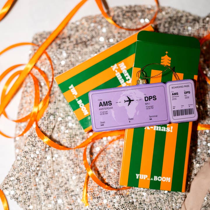 Yup in de boom - Wholesale Ornament - Boarding pass Amsterdam - Bali Ornament3