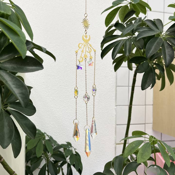 Dipped Shop - Wholesale Suncatcher - Star Moon Crystal Home Hangings DP25A9208