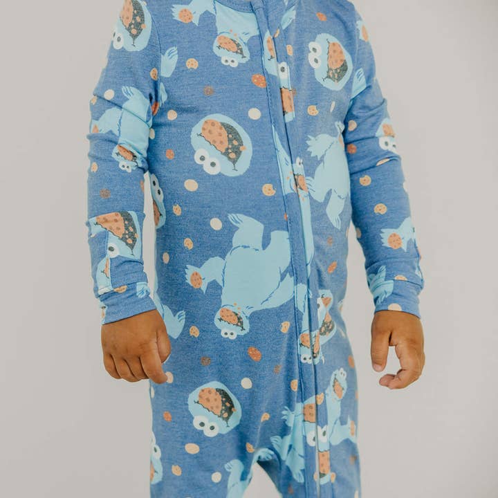 Copper Pearl - Wholesale Sleepsuit - Baby - Zip-Up Footie Pajama - Cookie Monster2