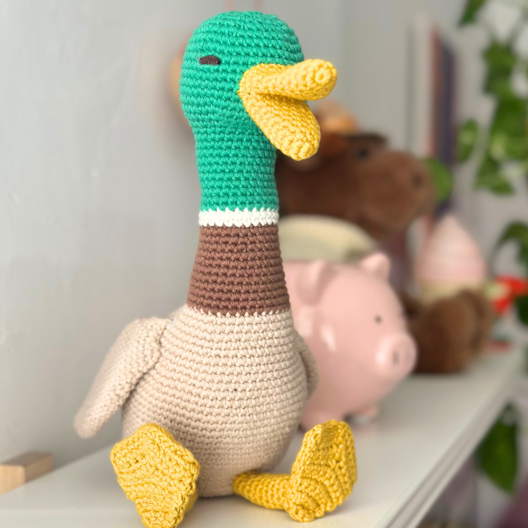 BEBEMOSS, LLC - Wholesale Stuffed/Plush Toy - Kids & Baby - Ollie the Organic Duck Plush, Handcrafted kids toy 7