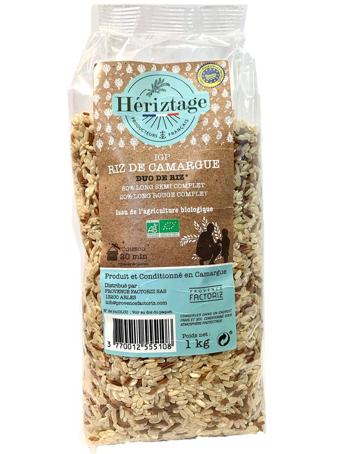 CAMARGUE RICE IGP - ORGANIC RICE DUO 1KG for wholesale by PROVENCE FACTORIZ