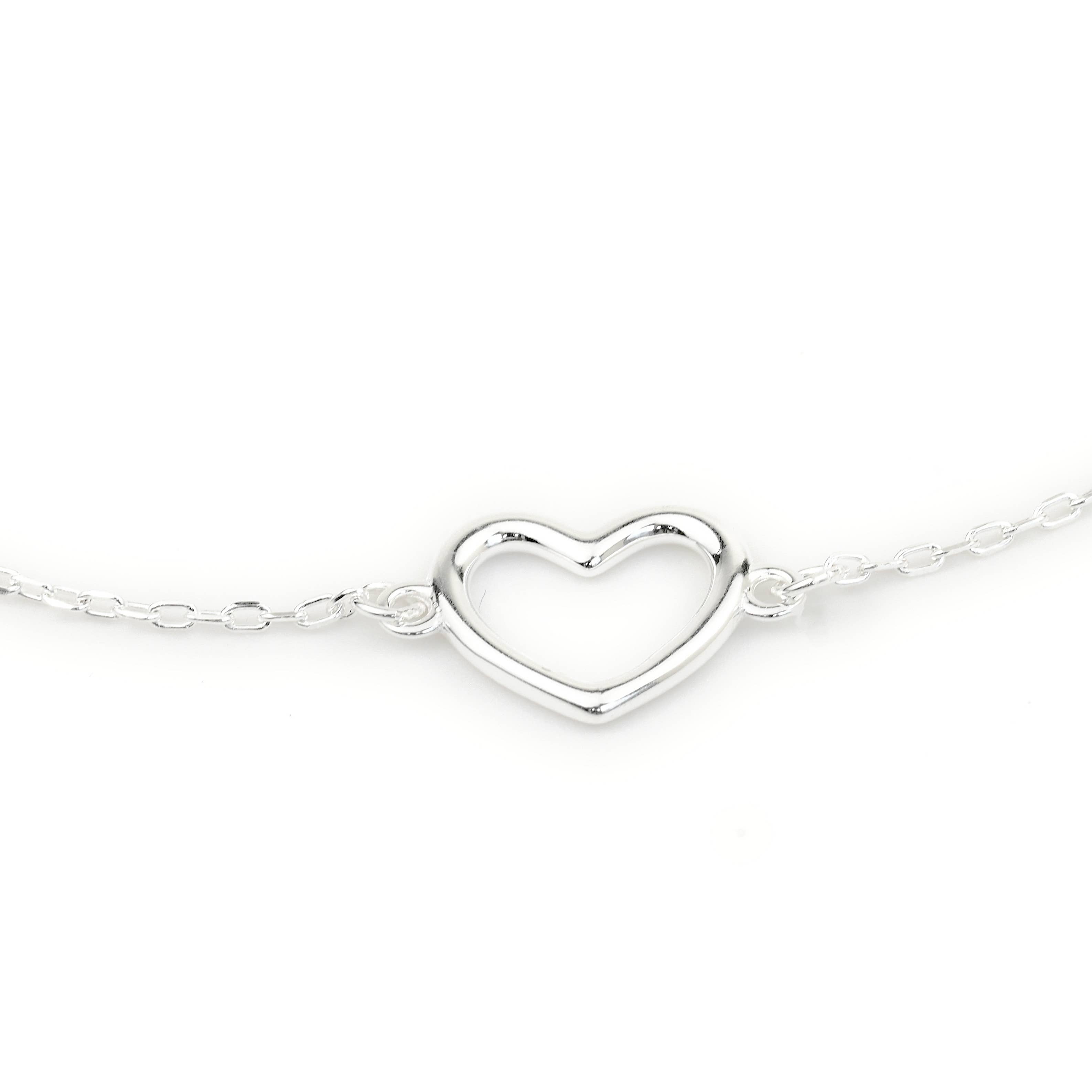 Blueyejewelry – Engroshandel Armbånd med vedhæng – 925 Sølv Hjerte Armbånd - Fint Hjerte Vedhæng Armbånd3